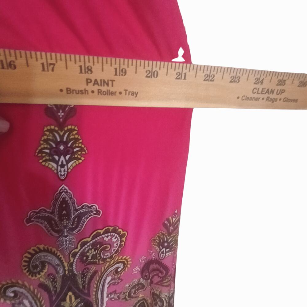 She's Cool Women's Boho Maxi Dress Pink Sz Small With Built In Bra Elastic Waist - Picture 8 of 8